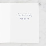 "Done" - Single Greeting Cards in Bright Blue by Jennifer A. Smith - Interior