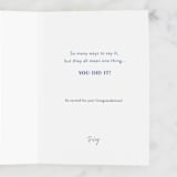 "Done" - Single Greeting Cards in Bright Blue by Jennifer A. Smith - Customizable Interior Example