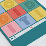 "Zoom Grad" - Single Greeting Cards in Colorful by Taylor Brandner - Close-Up