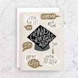 "Congrats Bubbles" - Single Greeting Cards in Cream by Alethea and Ruth - Front