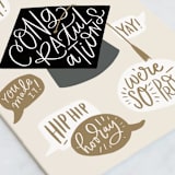"Congrats Bubbles" - Single Greeting Cards in Cream by Alethea and Ruth - Close-Up