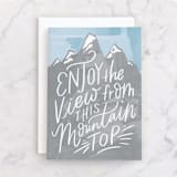"Mountaintop" - Single Greeting Cards in Snow by Alethea and Ruth - Front