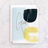 "It Begins" - Single Greeting Cards in Sky Blue by Kristie Kern - Front