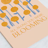 "Blooming All Along" - Single Greeting Cards in Peach by Gina Grittner - Close-Up