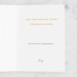 "Hello Graduate" - Single Greeting Cards in Ochre by Alicia Schultz - Customizable Interior Example