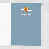 "On to the Next Chapter" - Single Greeting Cards in Sky by Jaclyn Ruble - Customizable Interior Example