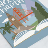 "On to the Next Chapter" - Single Greeting Cards in Sky by Jaclyn Ruble - Close-Up