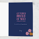 "Otterly Proud" - Single Greeting Cards in Lake by Gina Grittner - Customizable Interior Example
