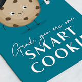 "One Smart Cookie" - Single Greeting Cards in Sky Blue by Kacey Kendrick Wagner - Close-Up