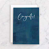 "Ink" - Single Greeting Cards in Navy by Julee London - Front