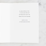 "Ink" - Single Greeting Cards in Navy by Julee London - Interior