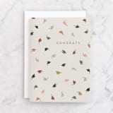 "Congrats Hats" - Single Greeting Cards in Cream by Gwen Bedat - Front