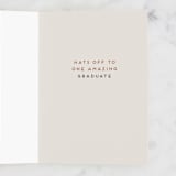 "Congrats Hats" - Single Greeting Cards in Cream by Gwen Bedat - Interior