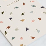 "Congrats Hats" - Single Greeting Cards in Cream by Gwen Bedat - Close-Up