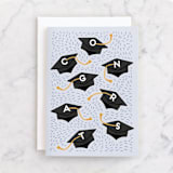 "Hats Off To You" - Single Greeting Cards in Cobalt by Rebecca Smith - Front