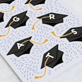 "Hats Off To You" - Single Greeting Cards in Cobalt by Rebecca Smith - Close-Up