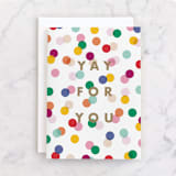 "yay for you" - Single Greeting Cards in Polka Dot by Ellen Schlegelmilch - Front