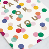 "yay for you" - Single Greeting Cards in Polka Dot by Ellen Schlegelmilch - Close-Up