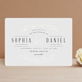 "Gilded Leaves" - Gloss-Press® Wedding Invitations in Classic White by Kelly Schmidt - Front