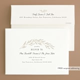 "Gilded Leaves" - Gloss-Press® Wedding Invitations in Classic White by Kelly Schmidt - FREE Recipient Addressing