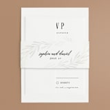 "Gilded Leaves" - Gloss-Press® Wedding Invitations in Classic White by Kelly Schmidt - Assembled