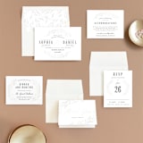 "Gilded Leaves" - Gloss-Press® Wedding Invitations in Classic White by Kelly Schmidt - Invitation Suite
