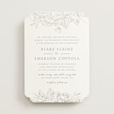 "Gilded Wildflowers" - Gloss-Press® Wedding Invitations in Cool Grey by Rochelle Renee - Front