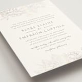 "Gilded Wildflowers" - Gloss-Press® Wedding Invitations in Cool Grey by Rochelle Renee - Detail