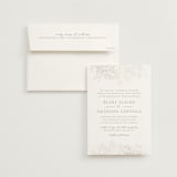 "Gilded Wildflowers" - Gloss-Press® Wedding Invitations in Cool Grey by Rochelle Renee - Invitation with Envelope
