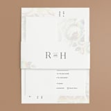 "Beloved" - Gloss-Press® Wedding Invitations in Snow by Design Lotus - Assembled