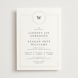 "Little Wreath" - Gloss-Press® Wedding Invitations in Pearl by Phrosné Barwood - Front