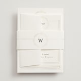 "Little Wreath" - Gloss-Press® Wedding Invitations in Pearl by Phrosné Barwood - Assembled