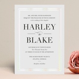 "Gilded Frame" - Gloss-Press® Wedding Invitations in Snow by Stacey Meacham - Front
