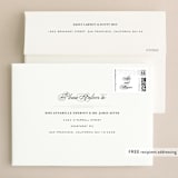 "Promise" - Gloss-Press® Wedding Invitations in Snow by Design Lotus - FREE Recipient Addressing
