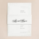 "Promise" - Gloss-Press® Wedding Invitations in Snow by Design Lotus - Assembled