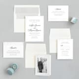 "Promise" - Gloss-Press® Wedding Invitations in Snow by Design Lotus - Invitation Suite