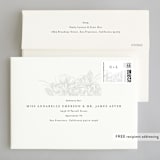"Sketched Bouquet" - Gloss-Press® Wedding Invitations in Ivory by Phrosné Barwood - FREE Recipient Addressing