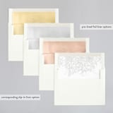 "Sketched Bouquet" - Gloss-Press® Wedding Invitations in Ivory by Phrosné Barwood - Envelope Liner Options