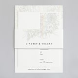 "Sketched Bouquet" - Gloss-Press® Wedding Invitations in Ivory by Phrosné Barwood - Assembled