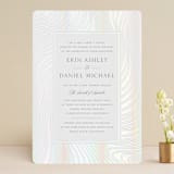 "Lined" - Gloss-Press® Wedding Invitations in Cloud by Erin Deegan - Front