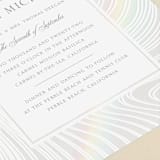 "Lined" - Gloss-Press® Wedding Invitations in Cloud by Erin Deegan - Close-Up