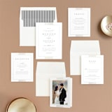 "Refined style" - Gloss-Press® Wedding Invitations in Pearl by Stacey Meacham - Invitation Suite