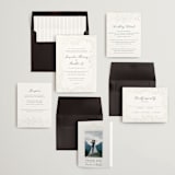 "Blooming Peonies" - Gloss-Press® Wedding Invitations in Mist by Amy Ngo - Invitation Suite