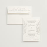 "Idyllic" - Gloss-Press® Wedding Invitations in The Pearl by Design Lotus - Invitation with Envelope