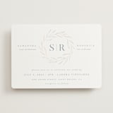 "Chic Wreath" - Gloss-Press® Wedding Invitations in Cloud by Kelly Schmidt - Front