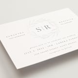 "Chic Wreath" - Gloss-Press® Wedding Invitations in Cloud by Kelly Schmidt - Close-Up
