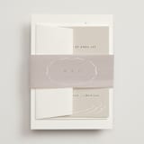 "Chic Wreath" - Gloss-Press® Wedding Invitations in Cloud by Kelly Schmidt - Assembled