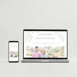 "Au Jardin" - Gloss-Press® Wedding Invitations in Opal by Rochelle Renee - FREE Wedding Website