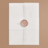 "Pristine" - Gloss-Press® Wedding Invitations in Pearl by Robin Ott - Assembled with Vellum Wrap and Wax Seal