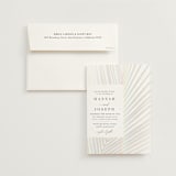 "Pristine" - Gloss-Press® Wedding Invitations in Pearl by Robin Ott - Invitation with Envelope